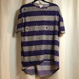 Purple and gray Lularoe Irma